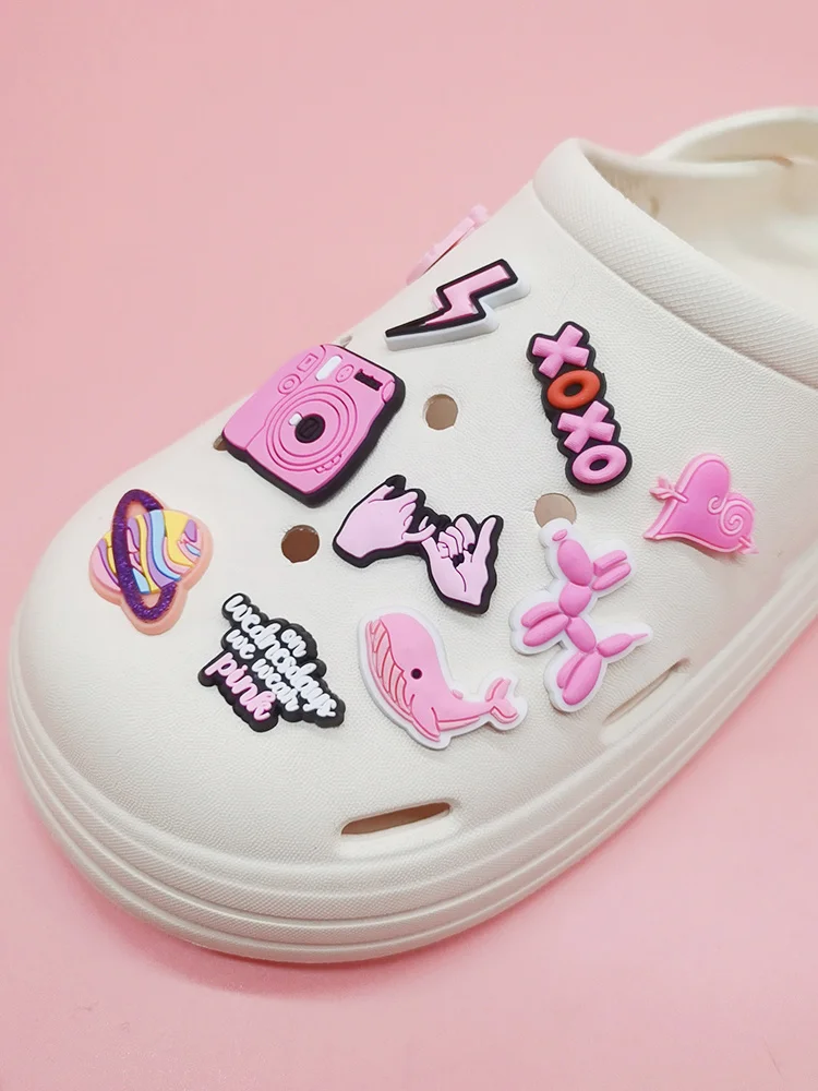 Top Trends: Cute Pink Series Cartoon Shoe Sharms Diy Clog Shoes Decorations PVC Buckle Decor Funny Shoes Accessories Adult Kids Party Gift Shoppable Styles - Image 2