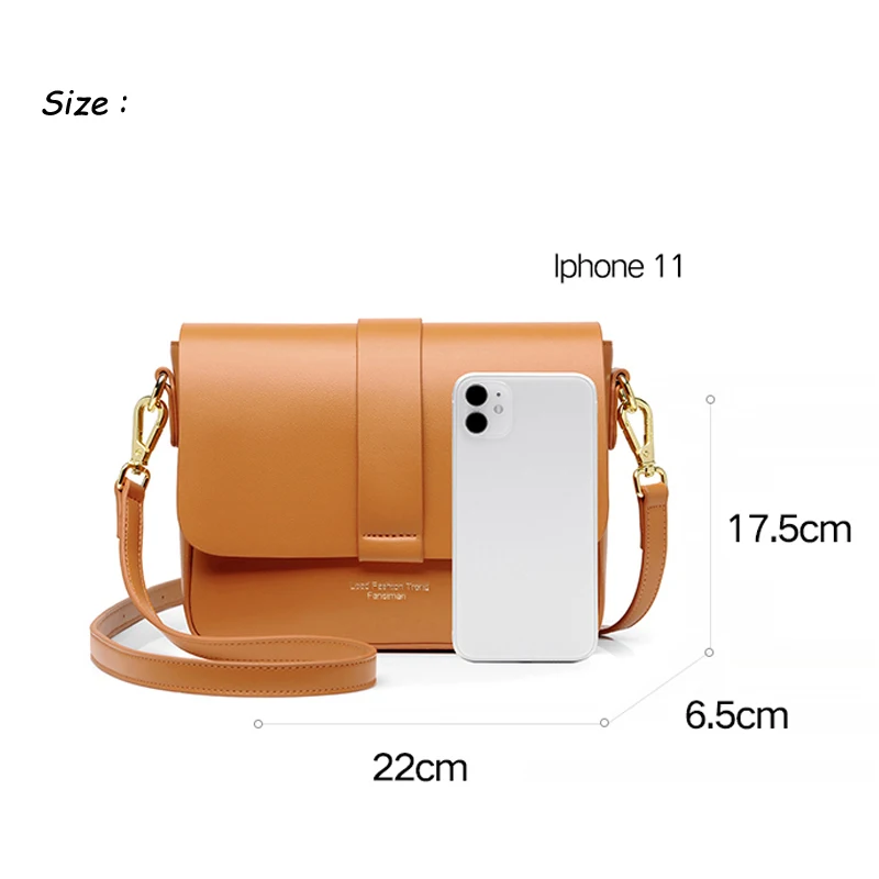 Top Trends: Cowhide Women's Single Shoulder Bag Solid Color Soft Leather Clutch Bag Senior Sense Leather Crossbody Bag Shoppable Styles - Image 2