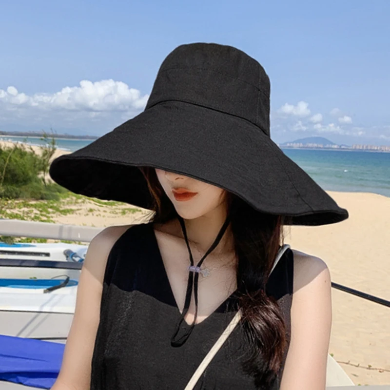 Top Trends: Japan And South Korea Big Brim Hat Women&#039;s Spring And Summer Foldable Travel Sun Hat Sun Hat Solid Color Casual Fisherman Hat Shoppable Styles