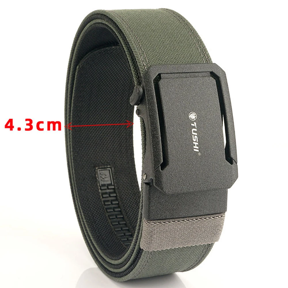 Top Trends: New 4.3cm Men Outdoor Hunting Metal Tactical Belt Multi-function Alloy Buckle High Quality Marine Corps Canvas Hanging Gun Belt Shoppable Styles - Image 5