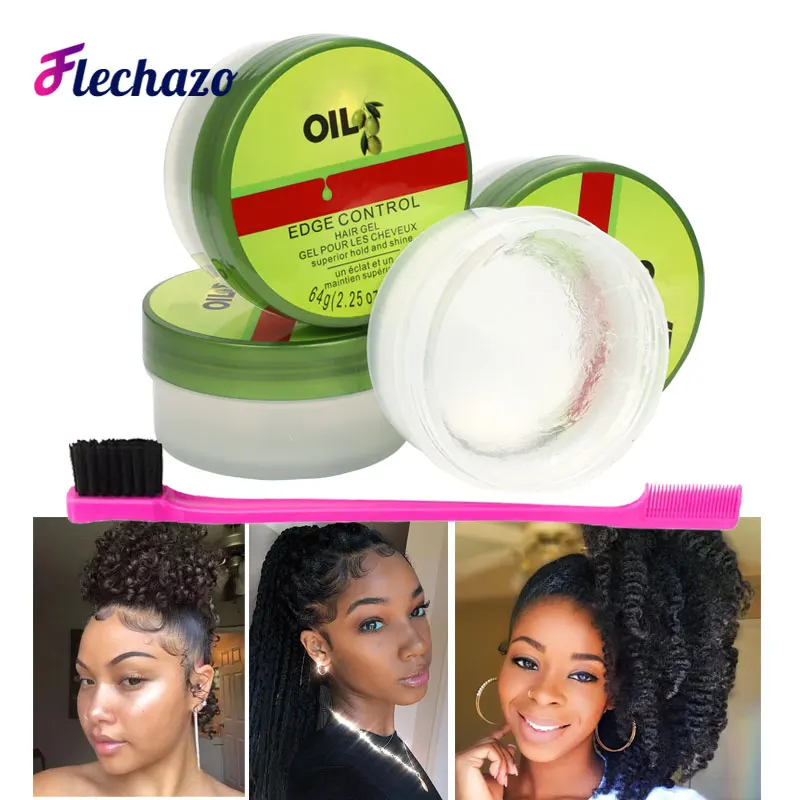 Top Trends: Hair Finishing Edge Control Wax Non-Greasy Shaping Hair Pomade Strong Hold Natural Shine Olive Oil Edges Control Babys Hair Gel Shoppable Styles