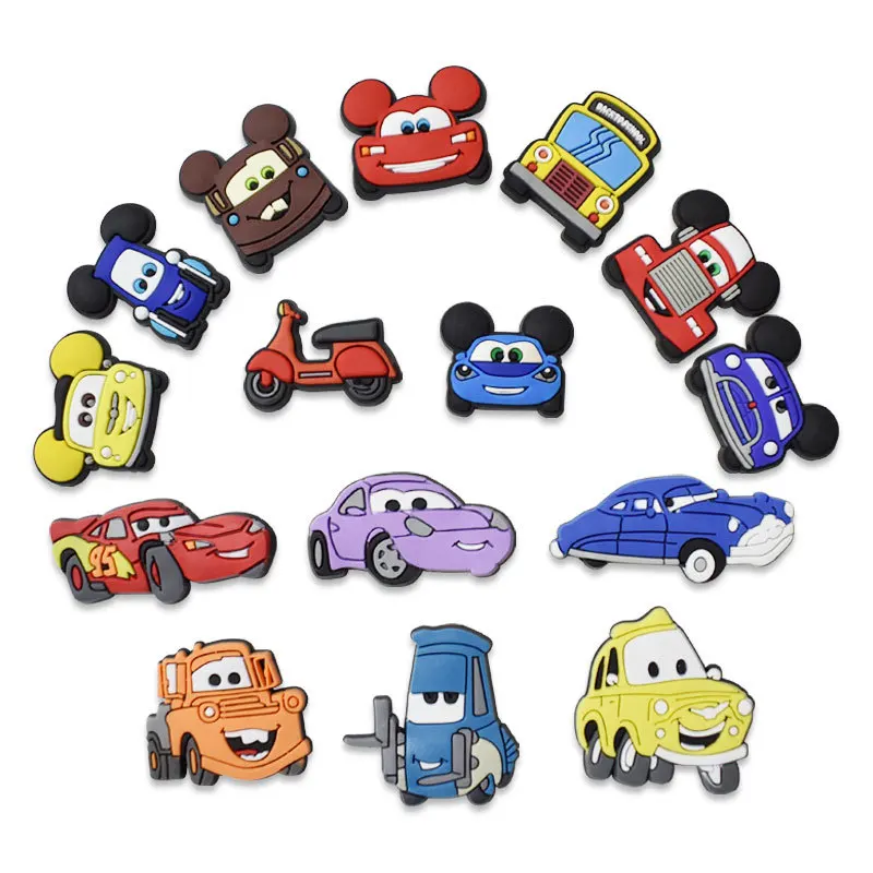 Top Trends: Single Sale Cars Character Cartoon Shoe Buckle Cute Hole Shoes Sandal Decorations Wholesale Charms Slipper Accessories Souvenir Shoppable Styles