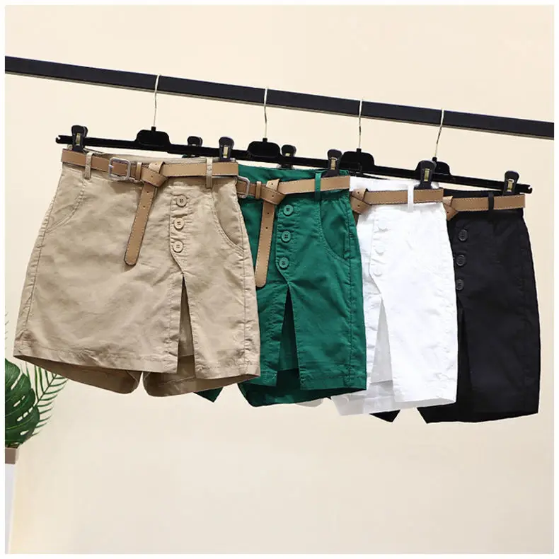 Top Trends: Shorts Women's Casual Straight Wide-leg Pants 2022 Summer Thin High-waisted Loose A-line Split Women's Culottes Shoppable Styles