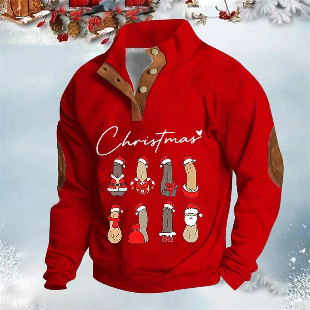 Top Trends: Vintage Xmas Christmas Sweatshirt Mens Tennis New Year Golf Jacket Y2k Men's Winter Pullover Santa Claus 3D Printed Streetwear Shoppable Styles