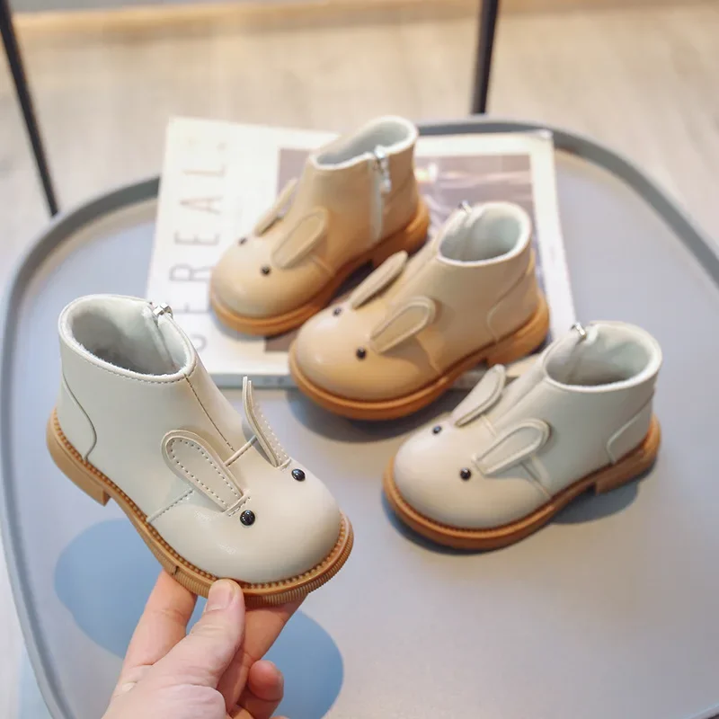 Top Trends: Baby Kids Short Boots Girls Cartoon Cute Leather Children Autumn Winter New Fashion Boots Toddler Girls Soft Sole Leather Boots Shoppable Styles