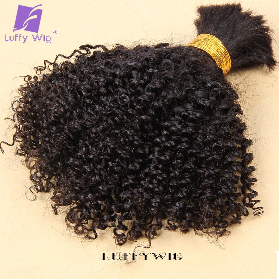 Top Trends: Double Drawn Brazilian Curly Bulk Human Hair For Braiding Full Thick Ends Tight Curly No Weft Bulk Hair Bundles Extensions Shoppable Styles