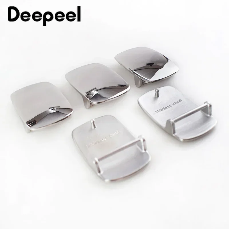 Top Trends: 1Pc Deepeel 39mm Stainless Steel Belt Buckle Metal Brushed Smooth For Men's Waistband Head DIY Jeans Accessories Leather Craft Shoppable Styles - Image 5