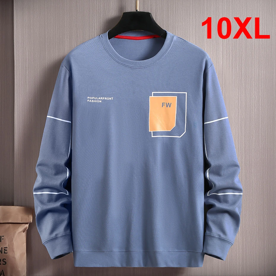 Top Trends: Plus Size 8XL 10XL Sweatshirt Men Big Size Pullover Autumn Spring Sweatshirts Male Green Blue Hoodies Shoppable Styles