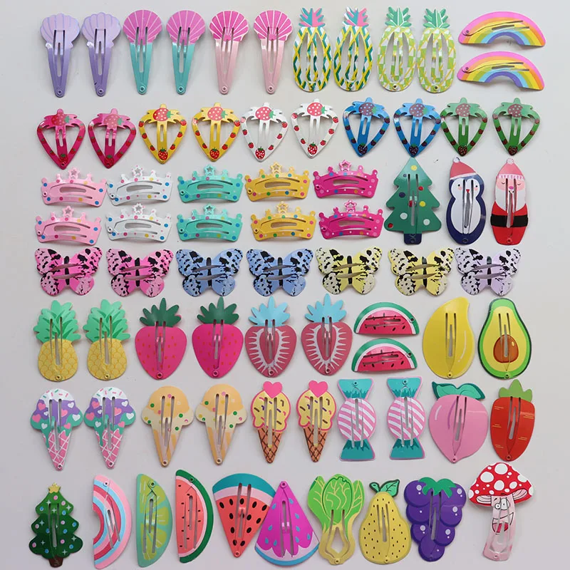 Top Trends: No Slip Metal Snap Hair Clips For Girls Barrettes For Kids Teens Women Cute Candy Color Cartoon Design Hair Pins Accessories Shoppable Styles