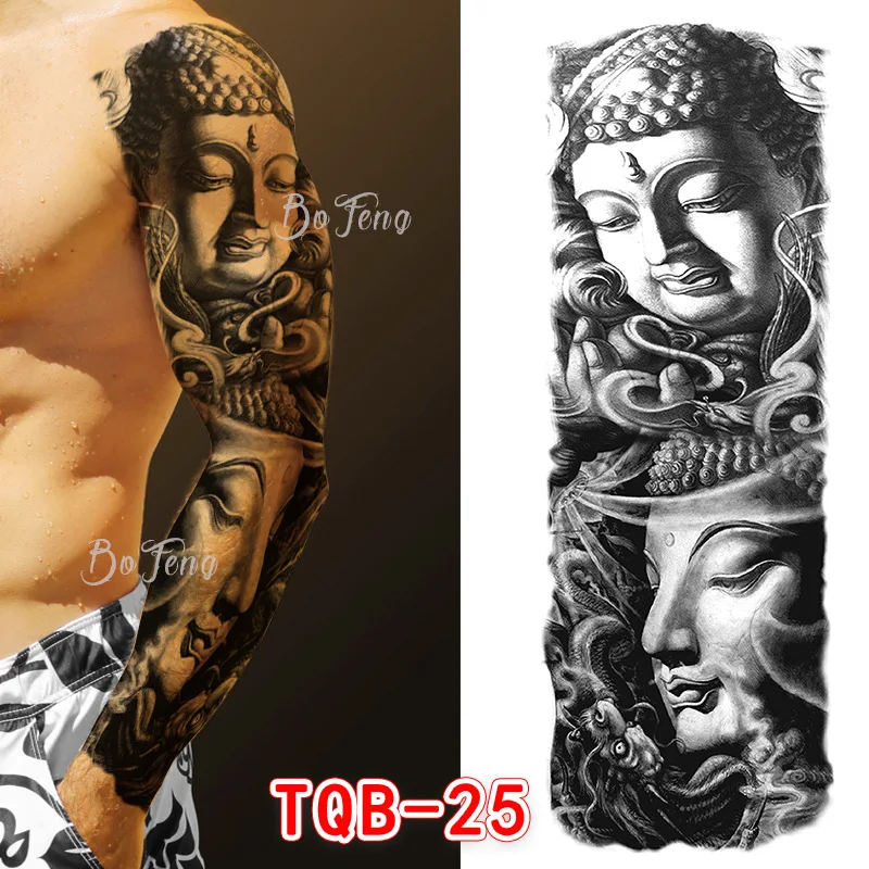 Top Trends: Full Arm Large Size Temporary Tattoos Sleeve Waterproof Multiple Styles Tattoo Sticker Tattoo Body Art Sticker Arm Men And Women Shoppable Styles