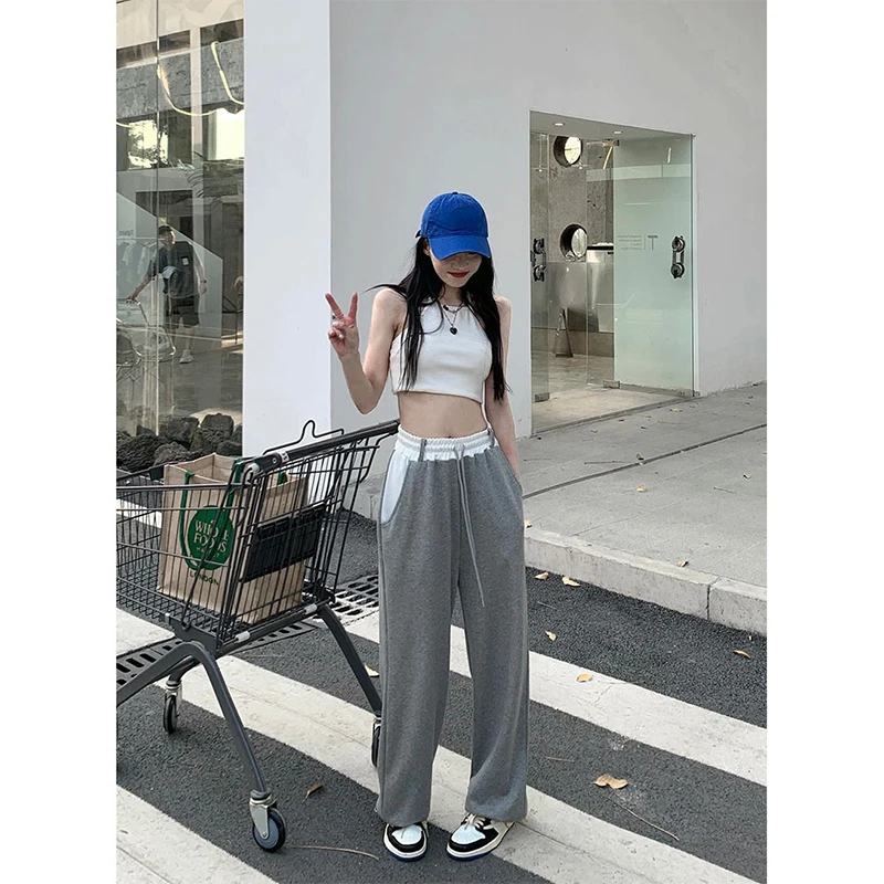 Top Trends: BTFG 2022 Y2k Fashion Casual Loose Slim Retro Summer Sweatpants Women's Stretch High Waist Pants Women's Wide Leg Sweatpants Shoppable Styles