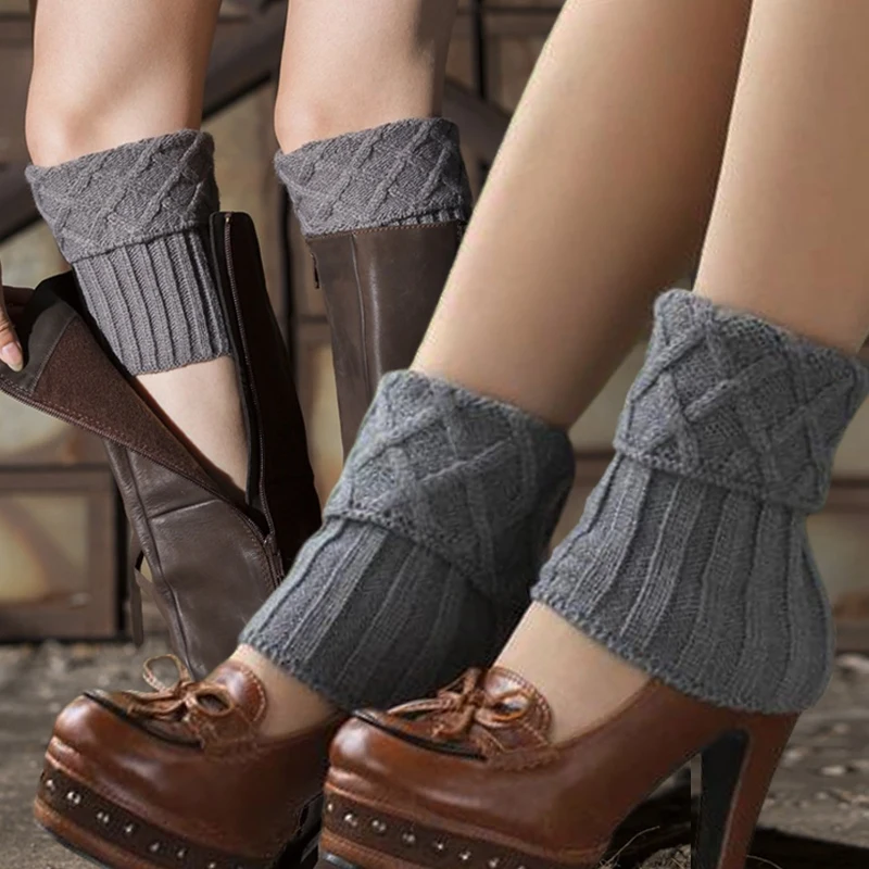 Top Trends: 2023 Women Leg Warmer Autumn And Winter Leg Warmers Knitted Wool Boot Cover Short Leg Warmers Socks Y2K Boot Cuffs Accessories Shoppable Styles