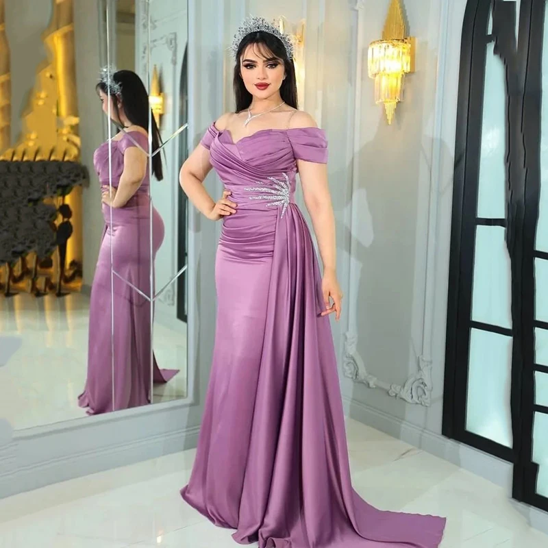 Top Trends: Thinyfull 2023 Mermaid Prom Dresses Sexy Off The Shoulder Beadings Evening Dress Saudi Arabia Cocktail Party Gowns Custom Size Shoppable Styles