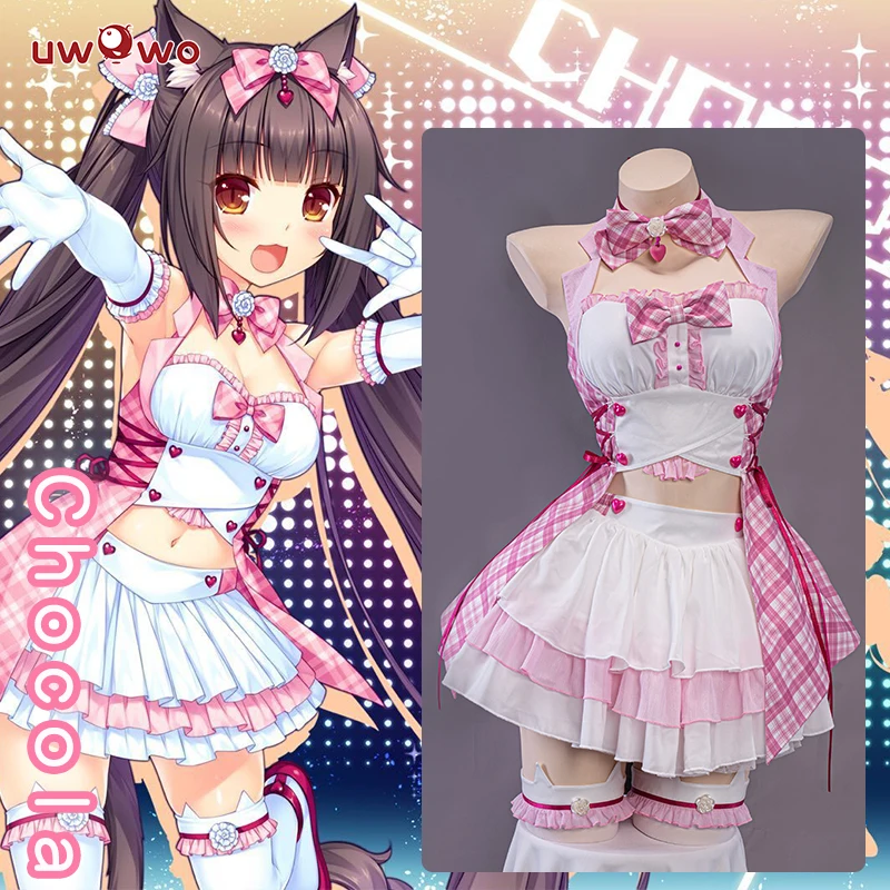 Top Trends: UWOWO NEKOPARA Chocola Cosplay Halloween Costume New Idol Catgirl Maid Costume Dress Chocola Vanilla Theatrical Costume Shoppable Styles