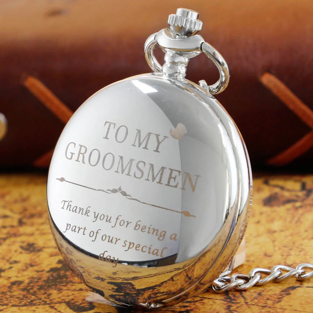 Top Trends: New “To My Groomsman” Pocket Watches Necklace Pendant Necklace Quartz Pocket Watch Birthday Wedding Anniversary Gift Shoppable Styles