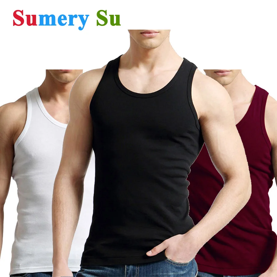 Top Trends: Tank Tops Men 100% Cotton Solid Vest Male Breathable Sleeveless Tops Slim Casual Comfortable Undershirt Mens Gift Shoppable Styles