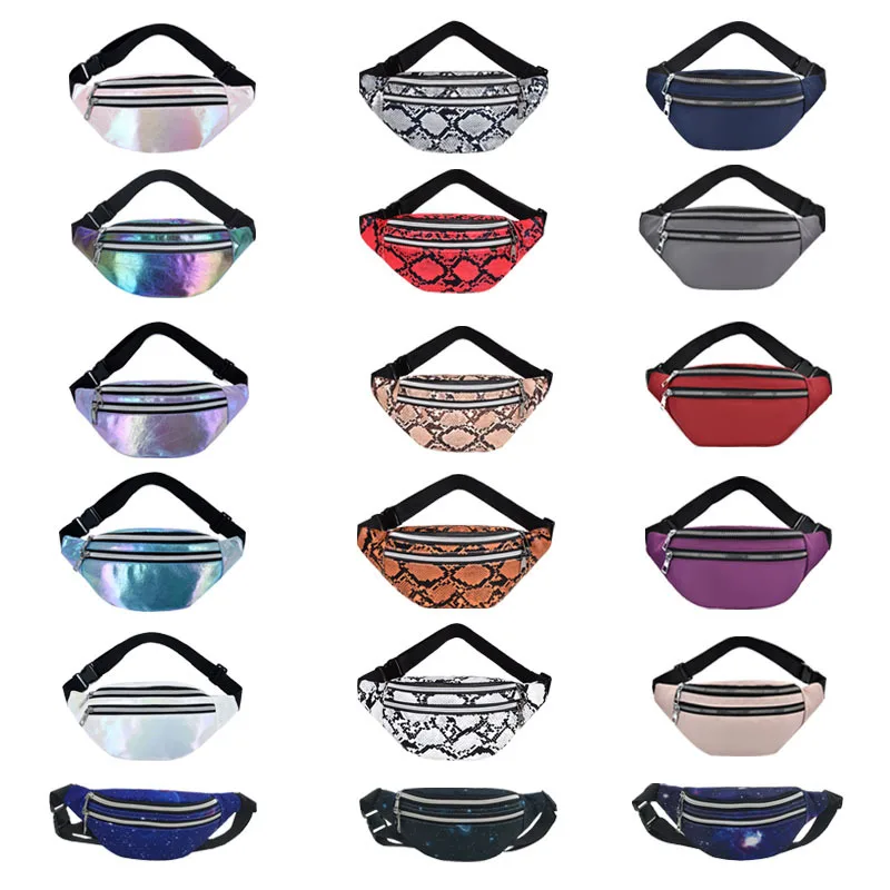 Top Trends: New Holographic Fanny Pack Hologram Waist Bag Laser PU Beach Travel Banana Hip Bum Zip Waist Bags Women Belt Bag For Girls Shoppable Styles