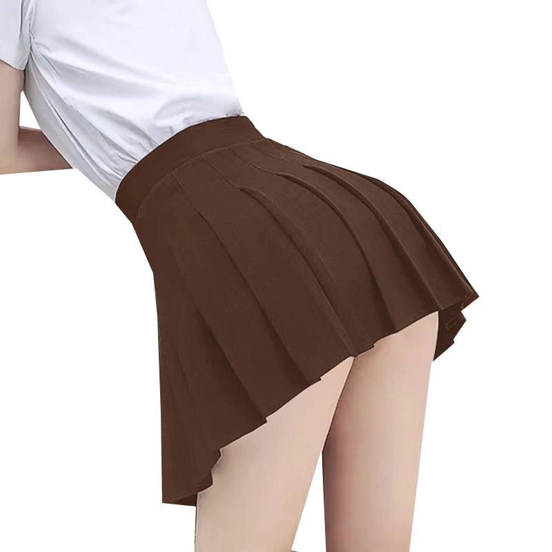 Top Trends: Without Shorts Mini Skirt Women High Waist Pleated Skirts Fashion Female A-line Skirt Sweet Casual Ladies Girls Dance Skirts Shoppable Styles