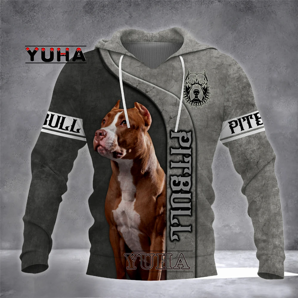 Top Trends: Pitbull Animal Dog Men's Hoodie 3D Gulf Print Men's Autumn Hoodie Retro Unisex Casual Pullover Street Coat Sweater Sportswear Shoppable Styles