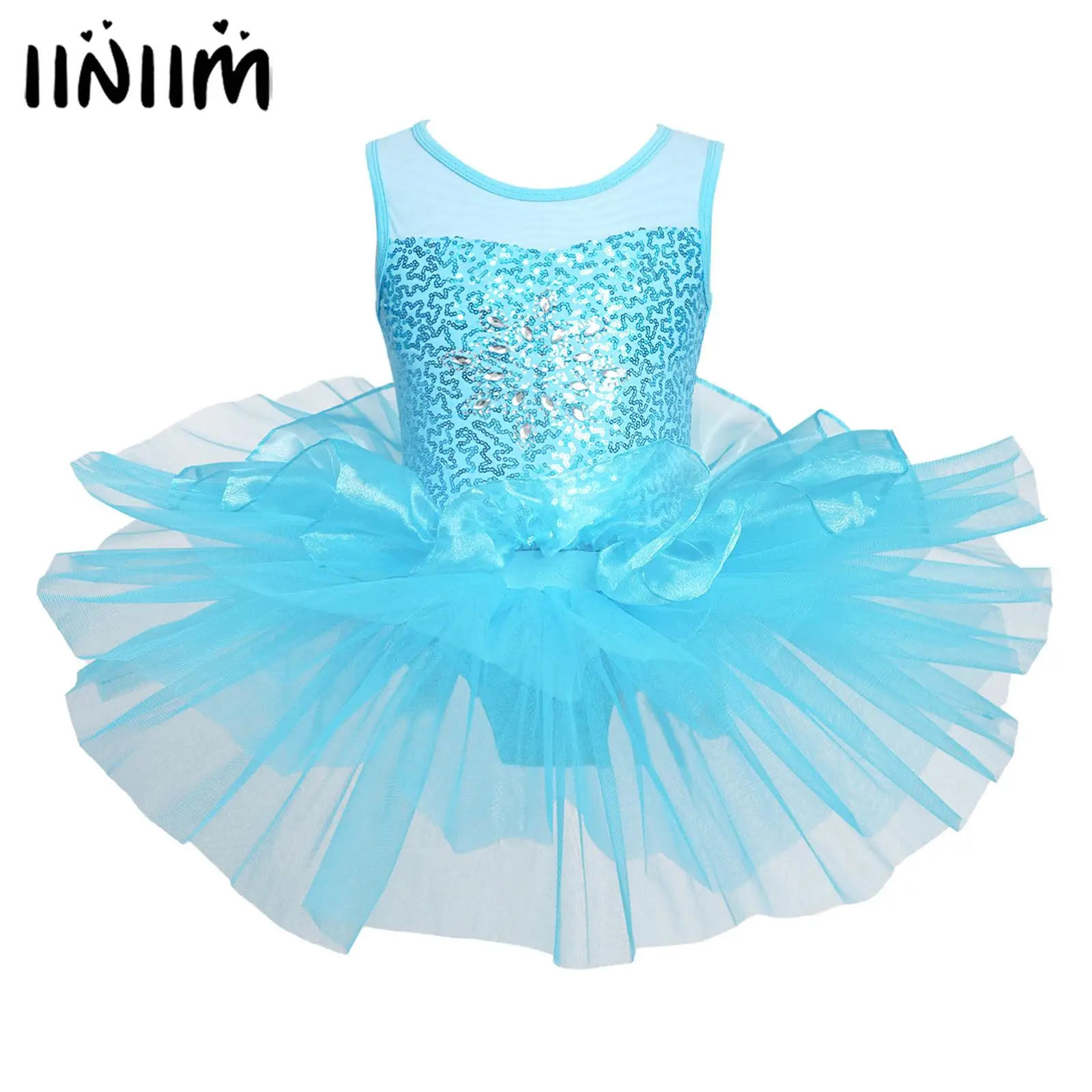 Top Trends: Iiniim Girls Ballerina Party Costume Sequined Flower Ballet Dance Dress Dancewear Gymnastic Leotard For Kids Ballet Tutu Dress Shoppable Styles