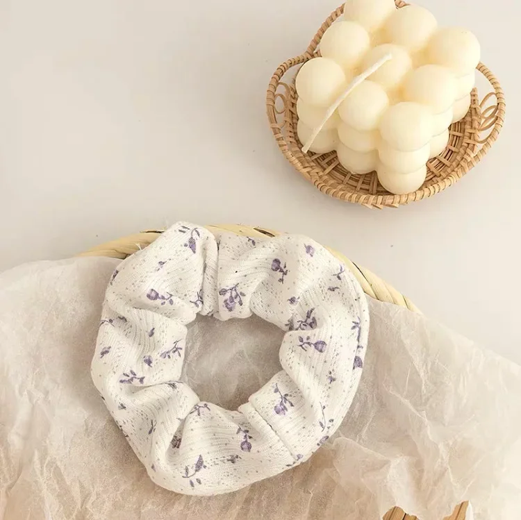 Top Trends: Korean Floral Print Scrunchies Fashion Hairband Ropes For Ponytail Holder Elastic Hair Band Sweet Hair Ties Hair Accessories Shoppable Styles - Image 5