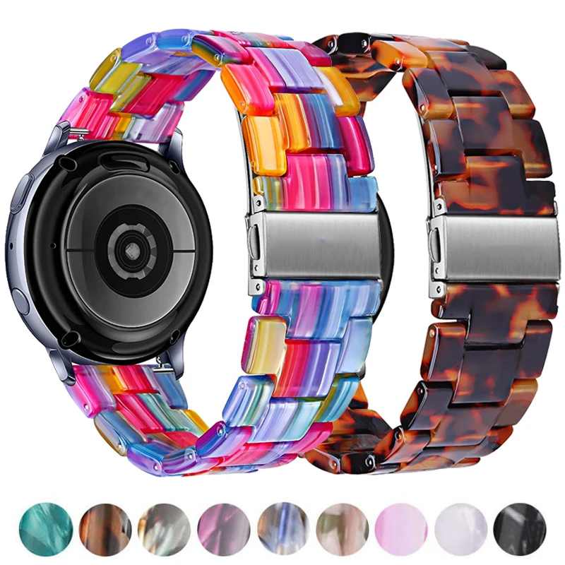 Top Trends: Strap For Samsung Galaxy Watch 3 46mm Active 2 40 44mm 20mm 22mm Resin Watch Strap Gear S3 Band Replacement For Huawei Gt2 Watch Shoppable Styles