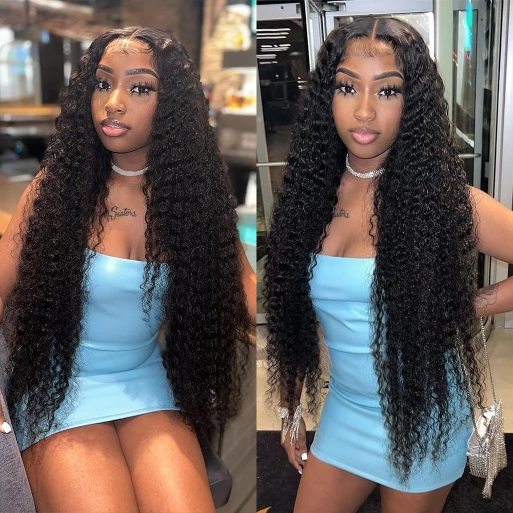 Top Trends: 13x4 13x6 HD Transparent Lace Front Human Hair Wigs Brazilian Deep Curly Water Wave 360 Human Hair Lace Frontal Wig For Women Shoppable Styles - Image 4