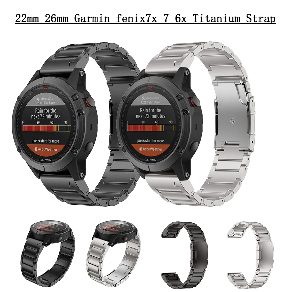 Top Trends: Tactix For Garmin 22mm 26mm Quickfit Titanium Straps Fenix 7X 6X 7 6 Descent MK1 MK2 Epix Gen 2 Wristband Shoppable Styles