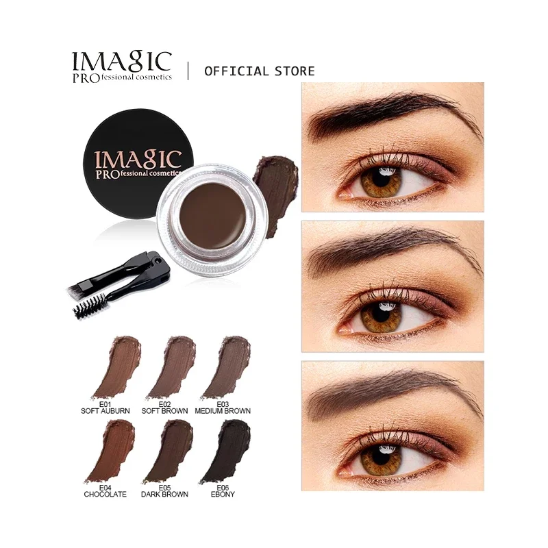 Top Trends: IMAGIC Professional Eyebrow Gel 6 Colors Eyebrow Enhancer Brow Enhancers Tint Makeup Eyebrow Brown With Brow Brush Tools Shoppable Styles