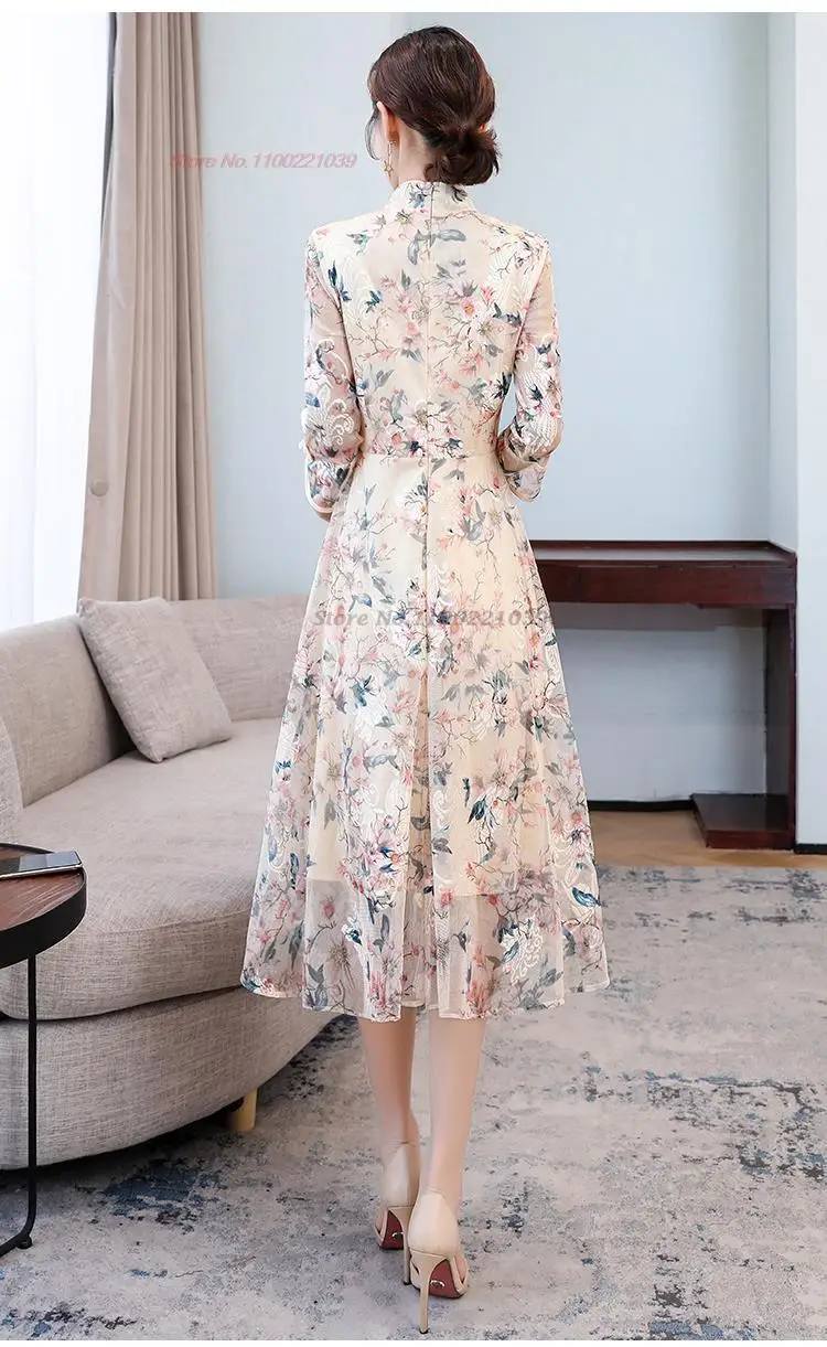 Top Trends: 2024 Modern Cheongsam Dress Women Lace Qipao Chinese Flower Qipao Party Vintage Ao Dai Dress Elegant Party Dress Oriental Qipao Shoppable Styles - Image 4