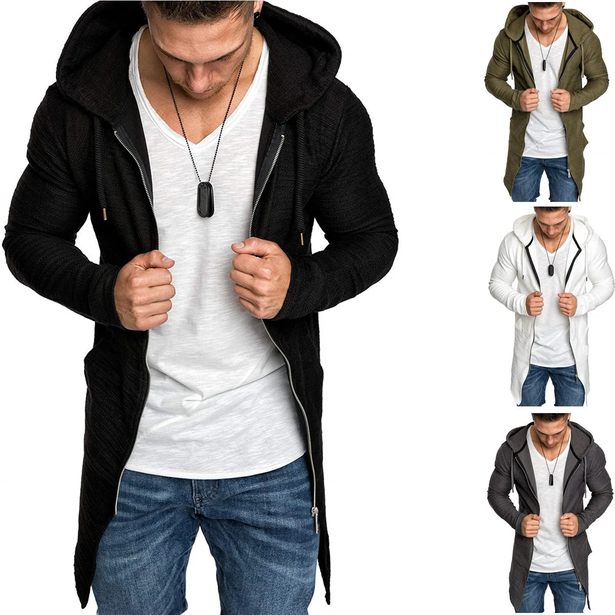 Top Trends: Swallowtail New 2022 Men Hooded Sweatshirts Black Hip Hop Mantle Hoodies Fashion Jacket Long Sleeves Cloak Man's Coats Outwear Shoppable Styles