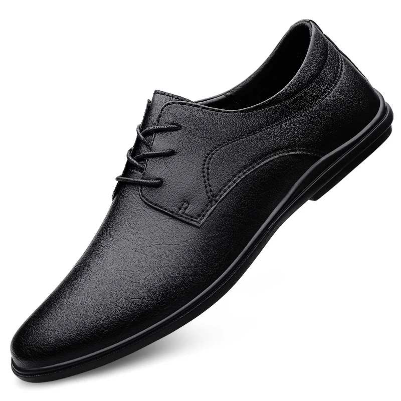 Top Trends: Genuine Men's Leather Shoes Hollow Out Breathable Comfortable Flat Shoes Business Shoes Office Commuting Men's Casual Shoes Shoppable Styles