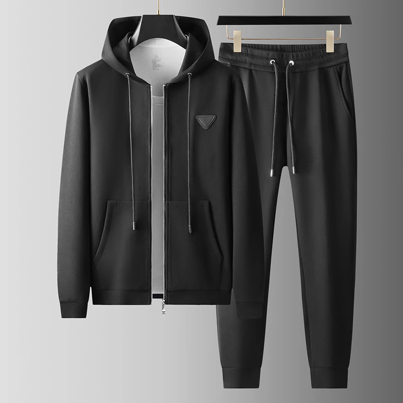 Top Trends: Five-star Treat ~ Minimalist Yet Luxurious Spring And Autumn High-end Fashion With A Handsome Hooded Men's Casual Sports Suit Shoppable Styles