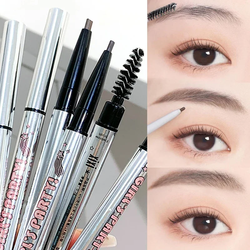 Top Trends: Double Head Ultra Fine Eyebrow Pencil Long Lasting Waterproof Eye Brow Pen Tint Mascara Enhance Cosmetics Beauty Women Makeup Shoppable Styles