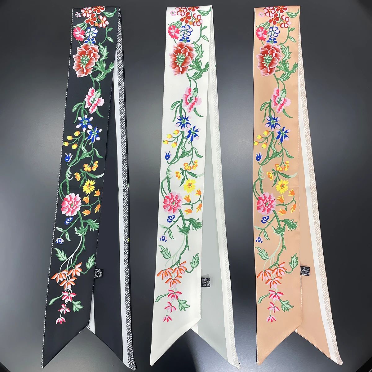 Top Trends: 2023 New Design Tarot Scarf Women Luxury Brand Scarf Bag Hair Skinny Silk Scarves Flower Foulard Neckerchief Headband For Ladies Shoppable Styles