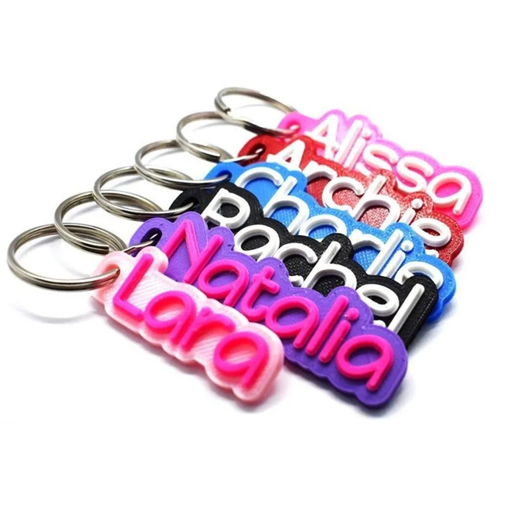 Top Trends: Personalized Sculpture Name Keychains Custom Acrylic Hebrew Key Chain Vertical Pendant With Name For Women Men Jewelry Gifts Shoppable Styles