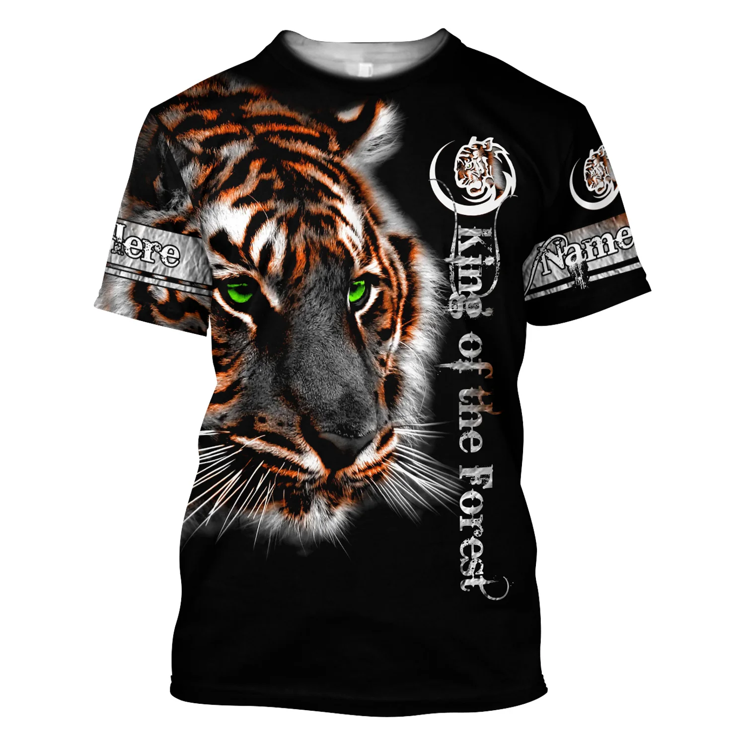 Top Trends: 3D Tiger Print T Shirt For Men Boutique Animal Graphic T-Shirts Summer Trend Harajuku Oversized Short Sleeve Leisure O-neck Tops Shoppable Styles - Image 5