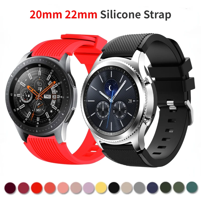 Top Trends: 22mm 20mm Silicone Band For Samsung Watch 6 / 5 / 4 / Gear S3 / Huawei Watch 4 / 3 / GT3-2 Pro Sport Bracelet Strap Amazfit GTR 3 / 4 Pro / GTS Shoppable Styles