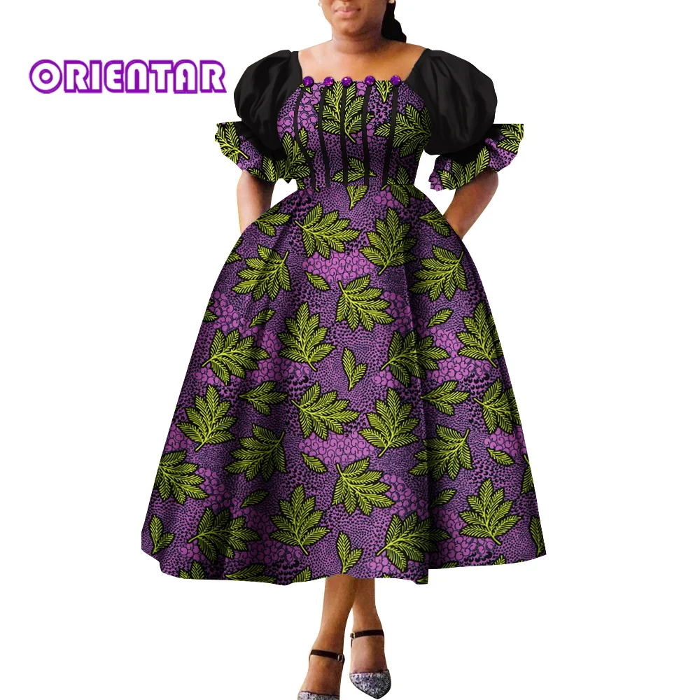 Top Trends: African Style Dresses For Women Puff Sleeve High Waist Gowns Ankara African Dress Princess Dress Robe Africaine Femme WY9970 Shoppable Styles