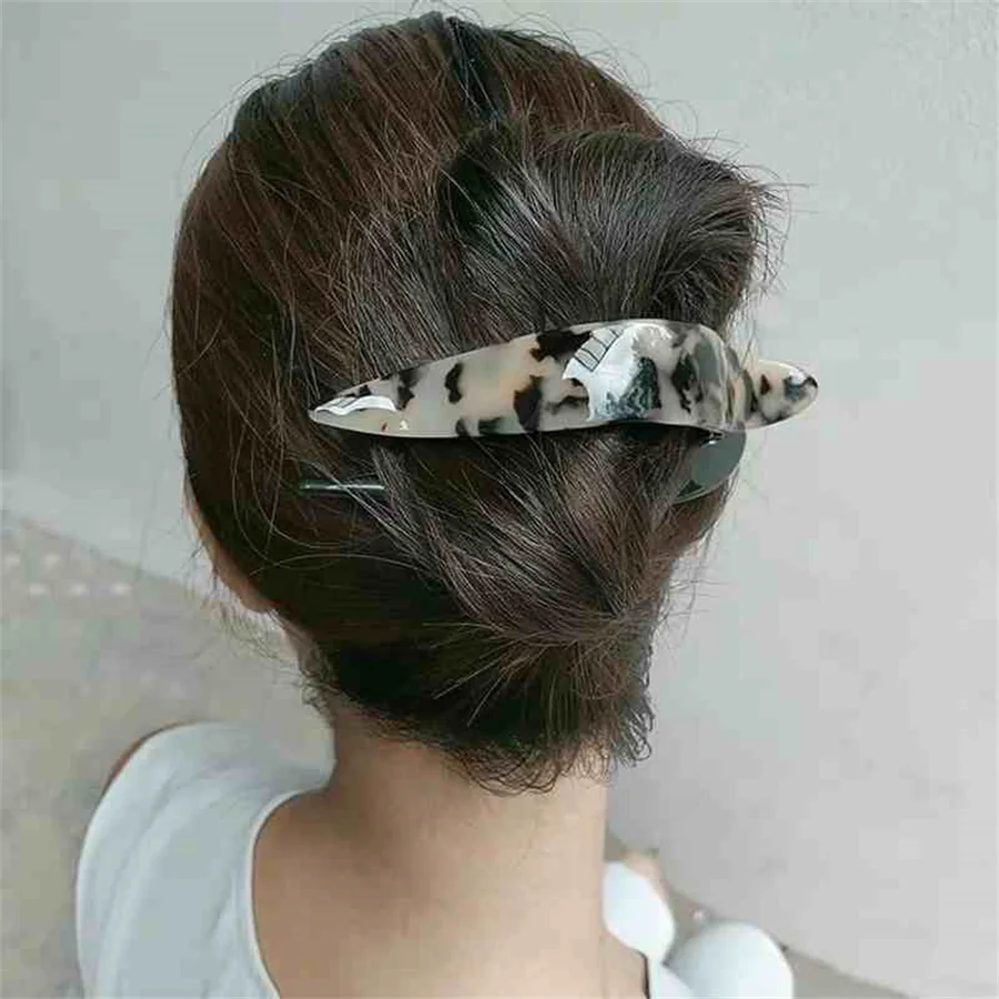 Top Trends: Women Print Duckbill Hair Claw Clip Ponytail Acrylic Acetic Acid Hairpins For Girls Hair Crab Barrette Hair Accessories Headband Shoppable Styles