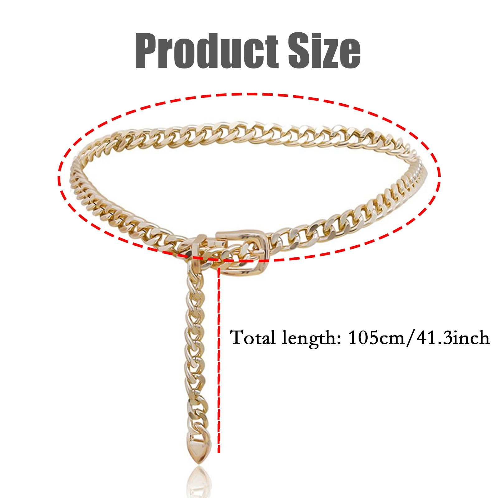 Top Trends: Hot Women Chain Belt Metal Waist Chain Dress Belts Adjustable Shoppable Styles - Image 6