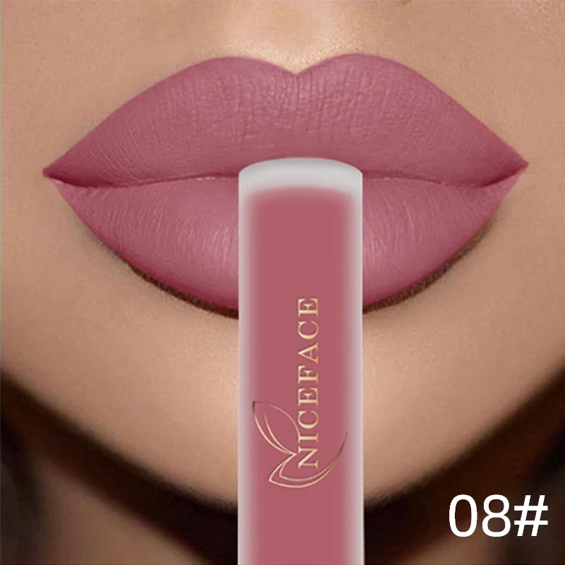 Top Trends: NICEFACE Lip Gloss Waterproof Matte Liquid Lipstick Long Lasting Velvet Lipgloss Tint Tube Nude Pigment Lip Makeup Cosmetics Shoppable Styles