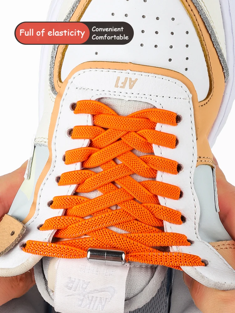 Top Trends: Alloy Lock No Tie Shoe Laces Flat Shoelaces For Sneakers Elastic Laces Without Ties Kids Adult Quick Lace For Shoes Rubber Bands Shoppable Styles