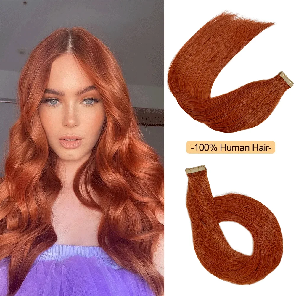 Top Trends: Tape In Human Hair Extensions 100% Remy Hair Straight Seamless Skin Weft Adhesive Glue On For Salon High Quality ShowCoco Shoppable Styles