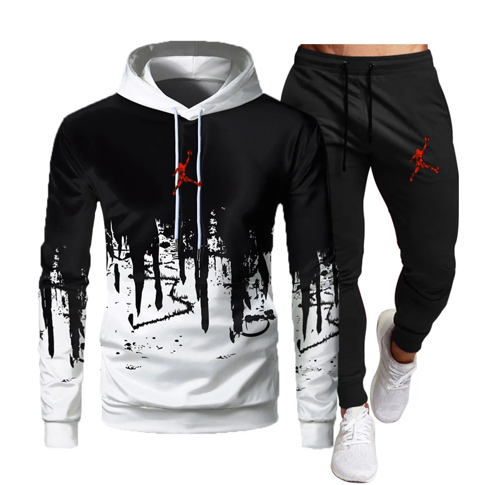 Top Trends: 2024 New Fall Winter Fleece Thick Warm Men's Tracksuit High Quality Hoodies + Pants Two Piece Sets Sportswear Fashion Hip Hop Shoppable Styles