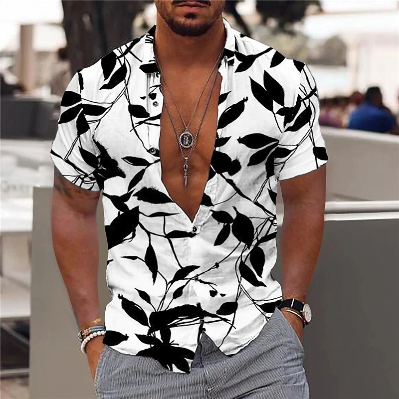 Top Trends: Summer New Men&#039;s Shirts Hawaii Beach Vacation Shirts For Men Loose Breathable Short Sleeve Tops Oversized Men&#039;s Clothing Camisa Shoppable Styles