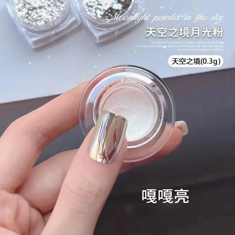 Top Trends: 1Jar White Moonlight Mirror Pigment Pearl Rubbing On Nails Aurora Pink Chrome Dust Nail Art Glitter Manicure Holographic Powder Shoppable Styles