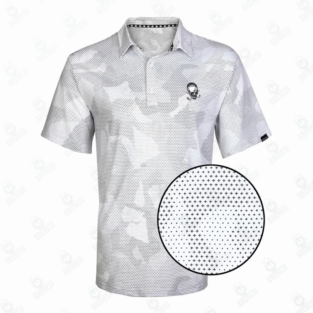 Top Trends: Rogue Men's Summer Golf White Shirt Pro Cool Stretch Tattoo Golf Short Shirt Fashion Polo Sports Casual Tennis Baseball Clothes Shoppable Styles