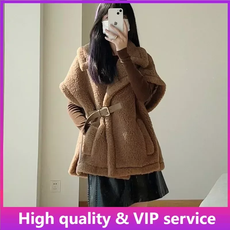 Top Trends: Top Quality Max Jacket For Women, 62%Alpaca 26%Wool 12%Silk, New Winter Warm Sleeveless Wool Short Jacket For Women, Fur Coat Women Shoppable Styles