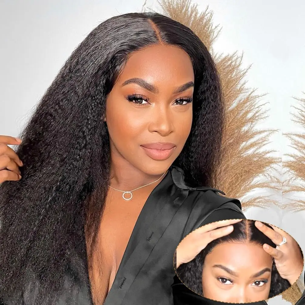 Top Trends: Kinky Straight 13x4 HD Transparent Lace Front Human Hair Wigs Glueless Wear And Go Kinky Straight Human Hair Wigs For Beginners Shoppable Styles